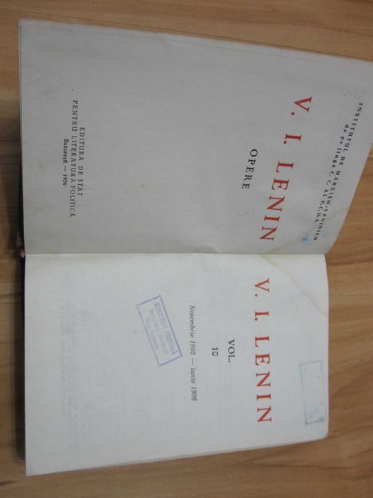 Carte veche Opere Lenin Vol. 10 an 1956-colectie