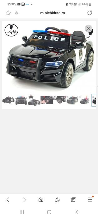 Masina electrica de politie , 70W cu girofar politie si statie