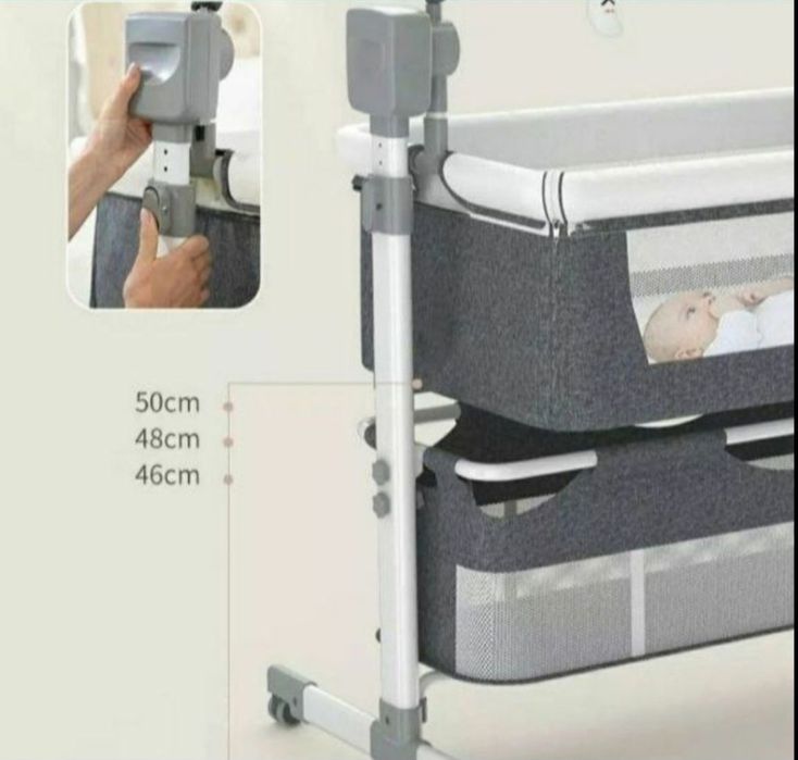 Даставка бэсплатня .Детская электрическая люлька .Прикроватная кроват