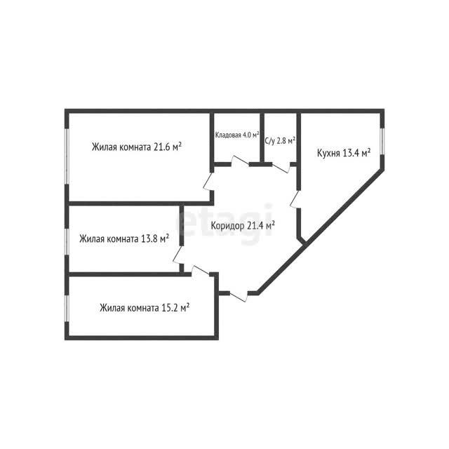 3 х комнатная квартира 92квадратов