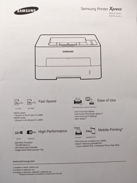 Samsung M2825ND Xpress Mono Laser Printer + Extra Full Toner