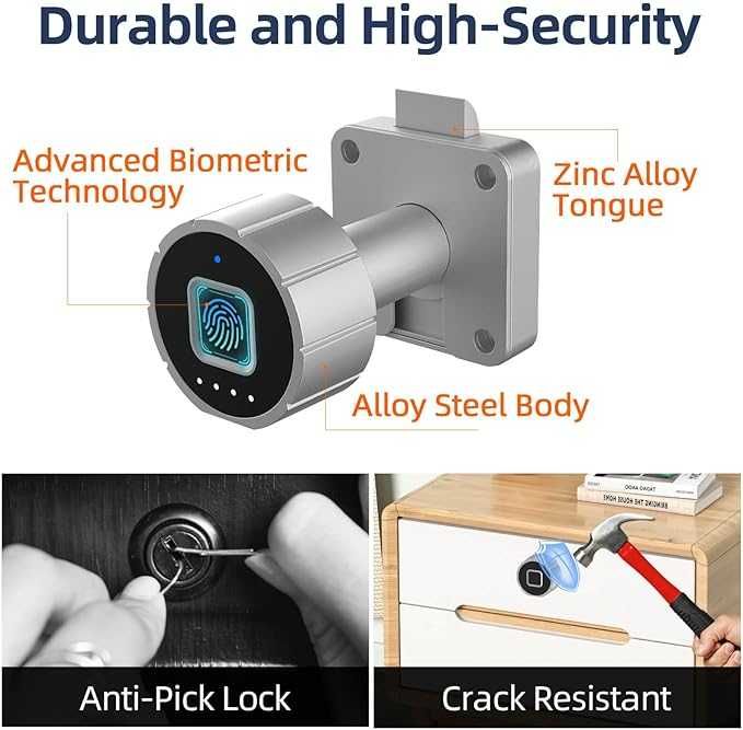 Bluetooth Биометрична ключалка за шкаф с пръстови отпечатъци eLinkSmar