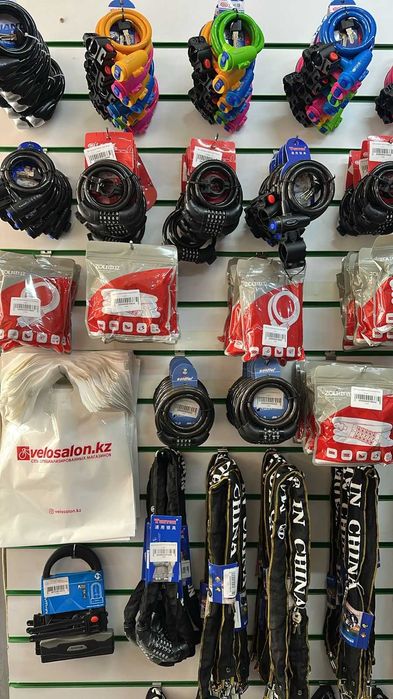 Велозамки, тросы, цепи и другие! Астана! рассрочка! kaspi red!