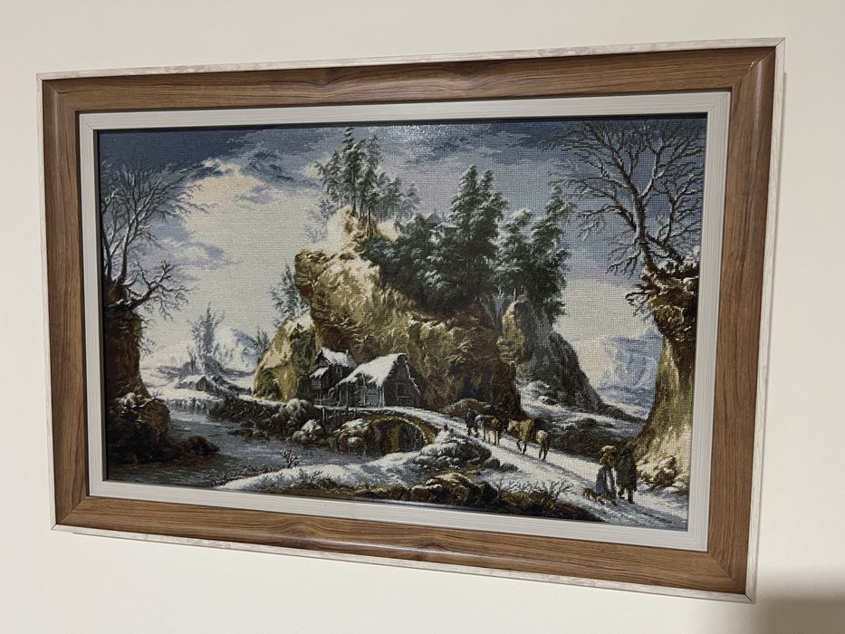 Ръчно шити Гоблени - "Зима в Апенините" и "Момичето с мандолината"