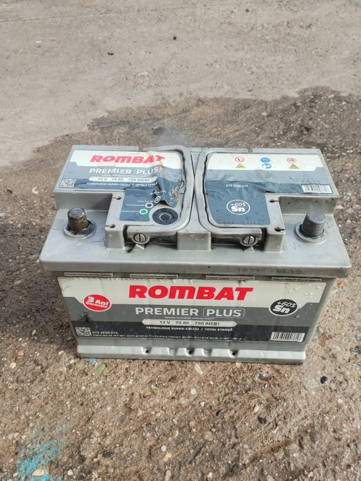baterie acumulator auto rombat premier  75ah 65 ah match stare perfect