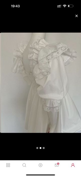 Хлопковое белое платье