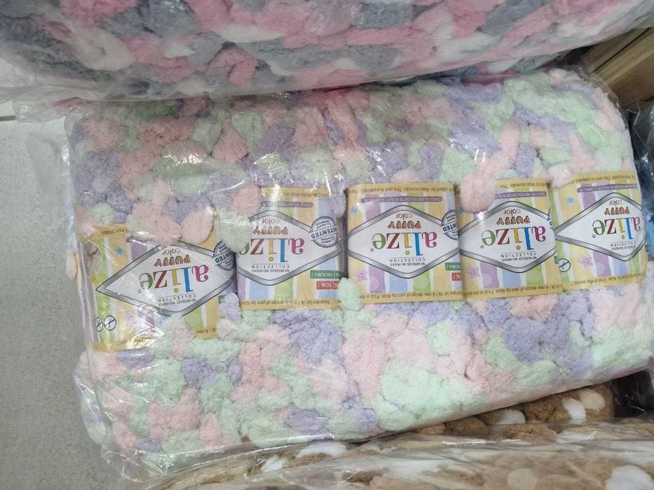 Прежди Bonbon, Alize Puffy, 100% вълна - много цветове на едро