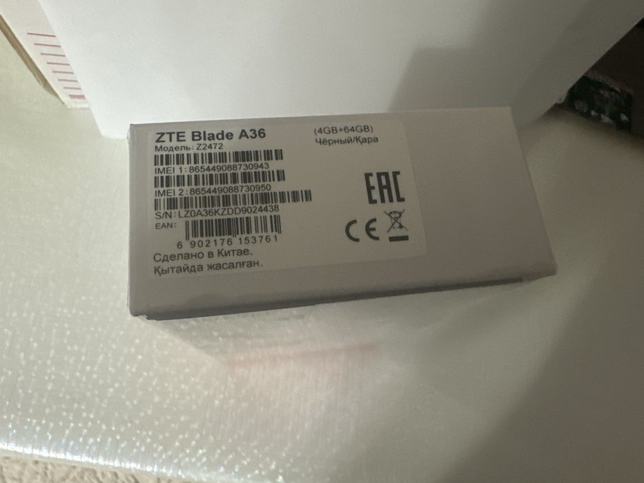 Смартфон-тғлефон ZTE A36/4GB/64GB.