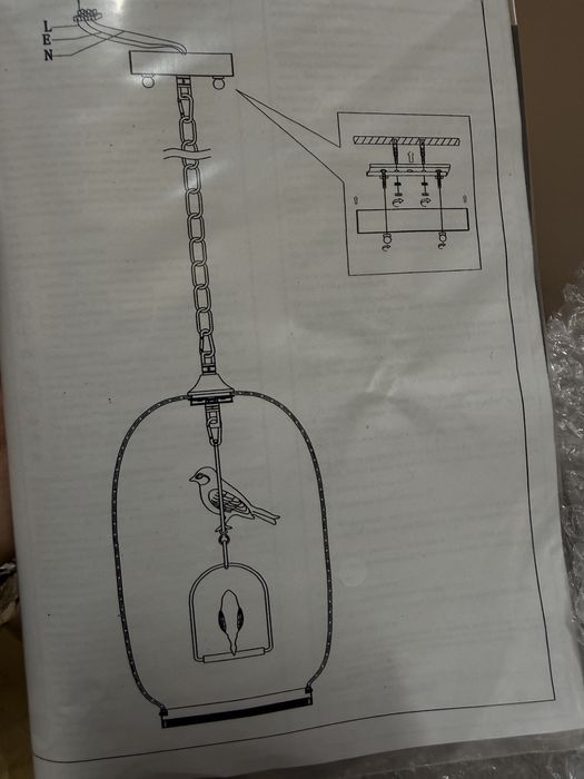 продам люстру птички в клетке