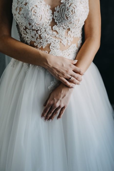 Rochie mireasa Giovanna Alessandro marime 38, voal inclus, ca nou