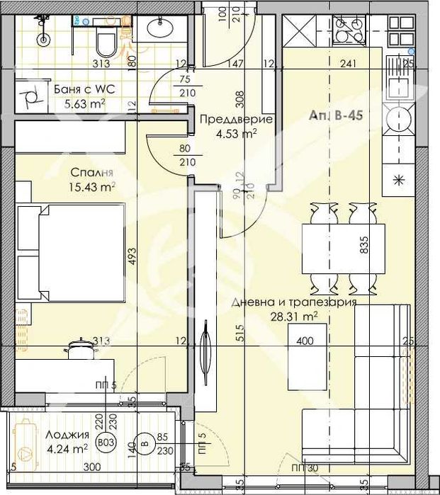 Двустаен апартамент в Кършияка 441-15656