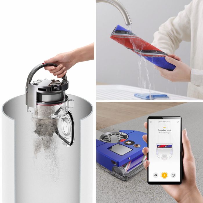 Прахосмукачка робот Dyson 360 Vis Nav, Hyperdymium , 65 AW, 22000 Pa, 110000 об/мин, 360° визуална навигация