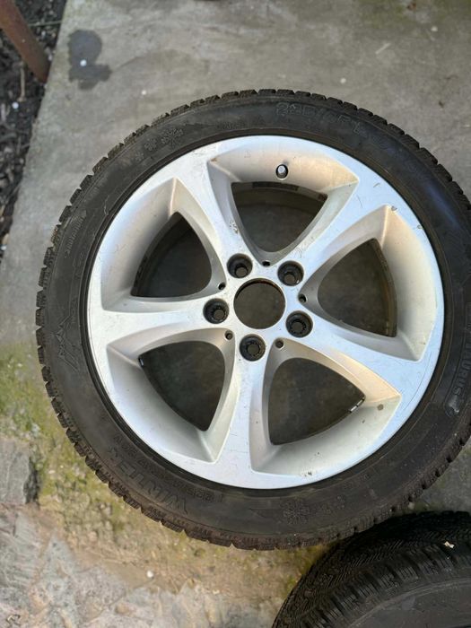 Set jante aliaj + anvelope iarnă 225/45 R17 5x120 – stare foarte bună