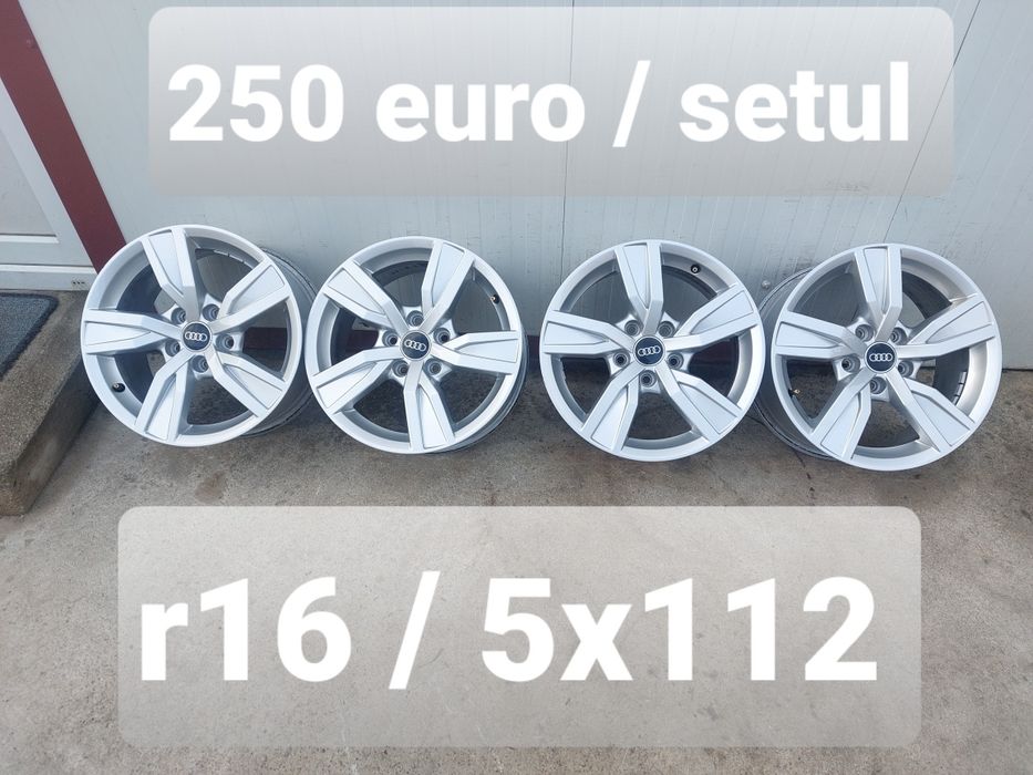 Jante aluminiu originale r16 / Audi Vw Skoda Seat / 5x112 / ET 35
