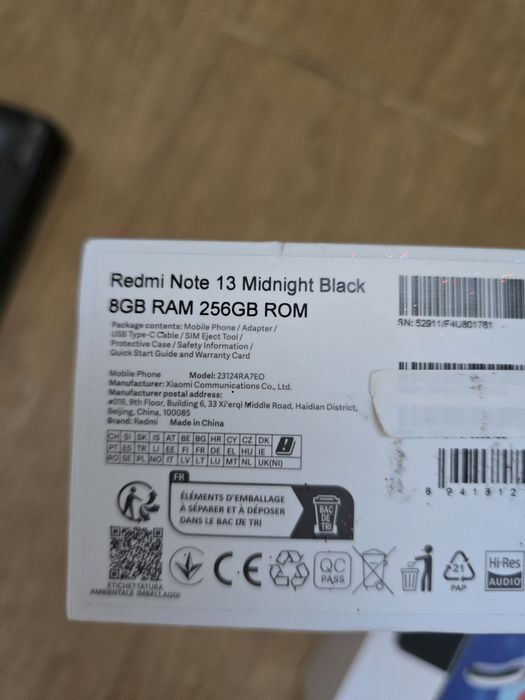 Xiaomi Redmi note 13 , 256 GB cu 8 GB ram / sigilat