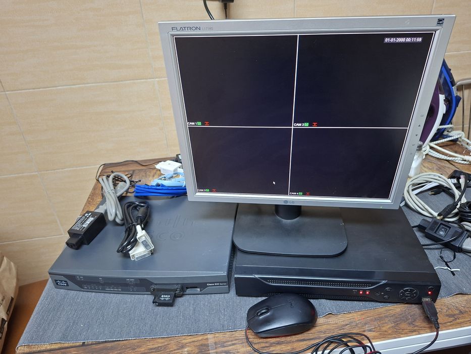 Routere Cisco 881G +Dvr  Monitor Lg si Accesori