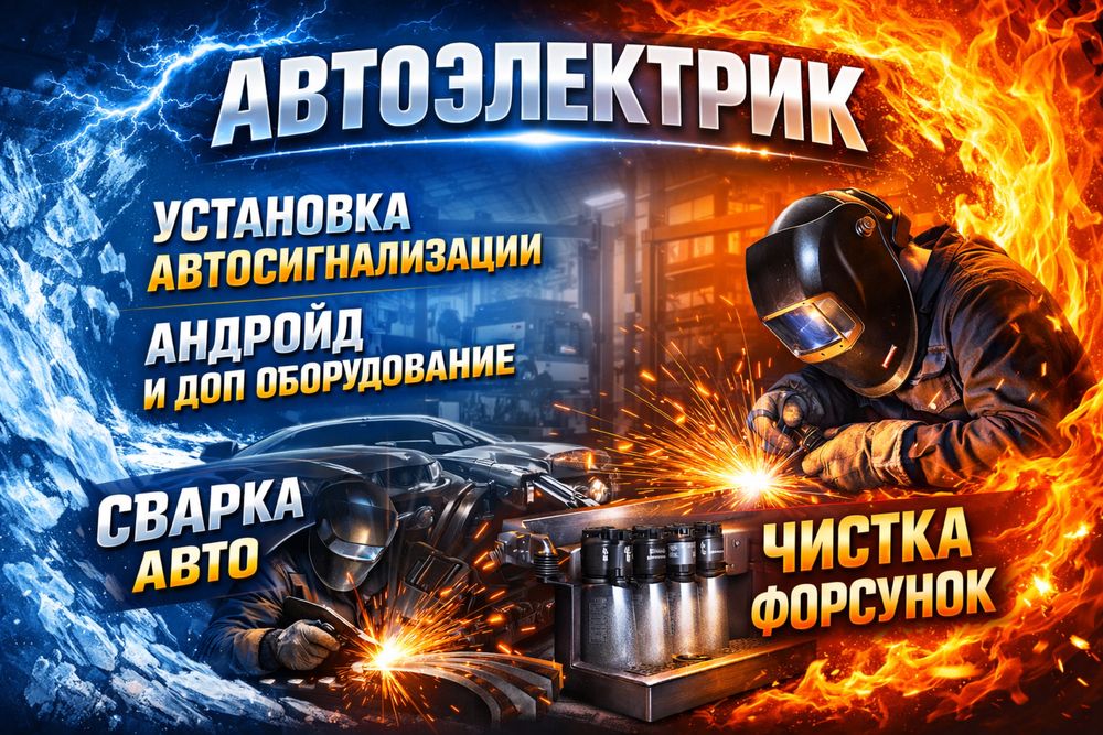 Авто сварка ,сварщик(кемпинг) ,чистка топливных форсунок. Автоэлектрик