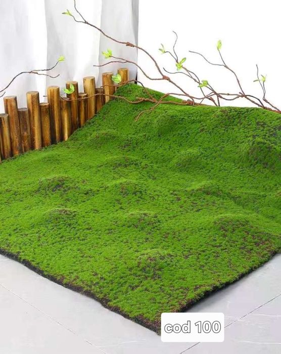 Covor panou verde aspect natural muschi 1mx1m