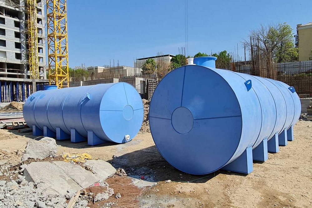 Эко ёмкость горизонтальная из полипропилена 30м3, тонн для воды