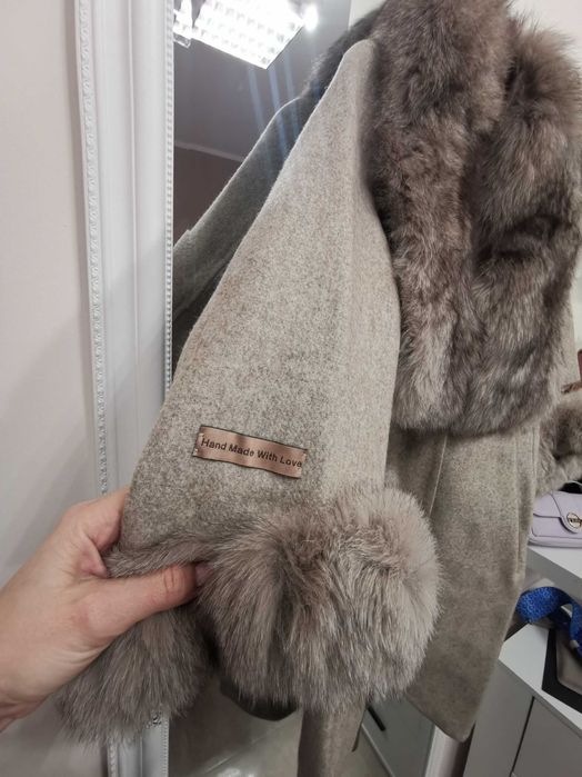 Палто от Алпака, с естествен косъм