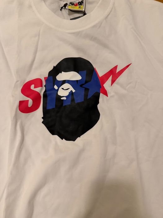 tricou bape alb