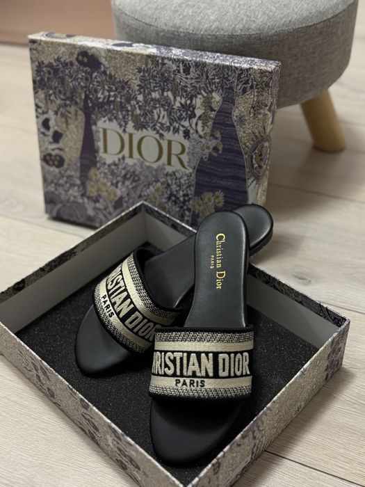 Papuci Christian Dior Dway – Black