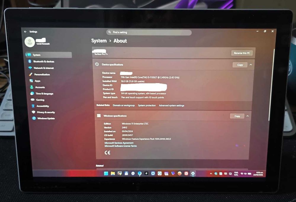 Laptop 2 in 1 Microsoft Surface Pro 7+, i5 1135G7, 16 GB, SSD 1 TB, LTE cu Dock
