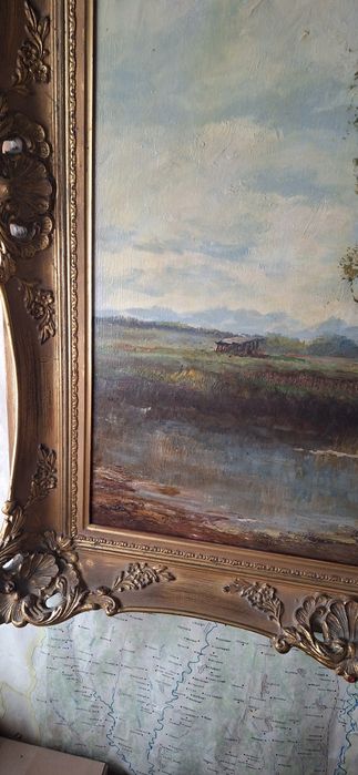 Tablou vechi pictura pana cu rama