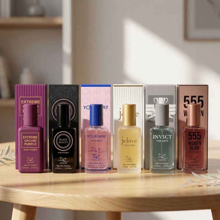 Комплект от 6 броя луксозни парфюма по 22мл – разнообразие от аромати за всеки повод