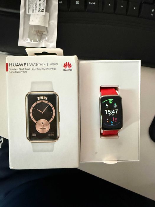 Ceas Smartwatch Huawei Watch Fit Elegant Curea Cadou