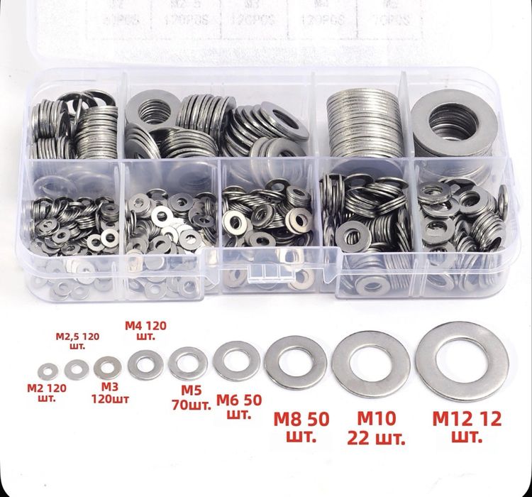 Набор разных шайб