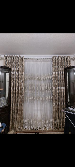 Тюль с подкладкой 3 слоя