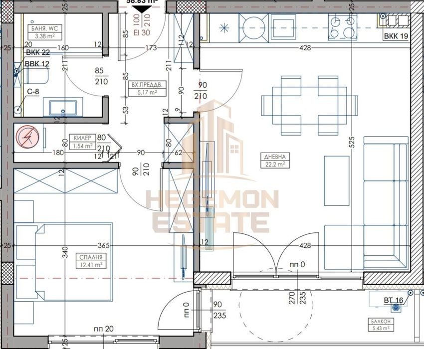 2-стаен, Варна-Владислав Варненчик 1 площ 69 цена 96000
