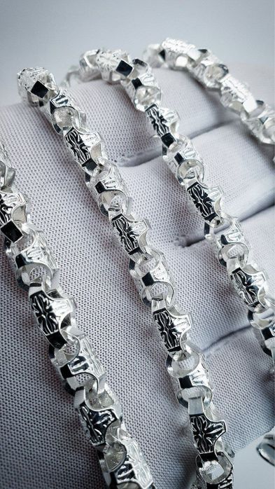 Цепь Краб серебро 925пр