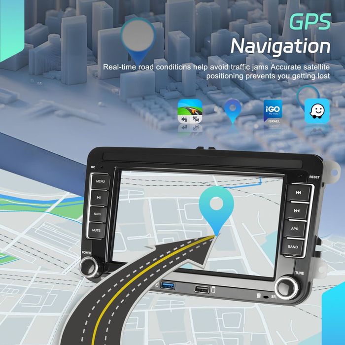 Navigatie Android VW Golf Passat Octavia 4GB RAM, 64GB ROM, Octa Core