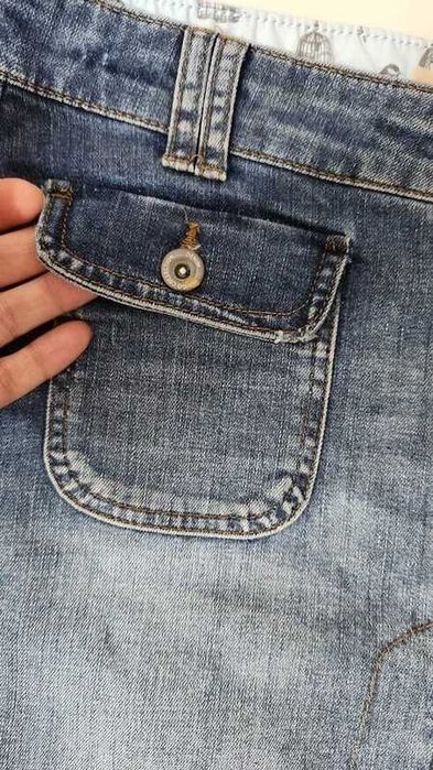 Fusta denim,marimea 12,stare f buna