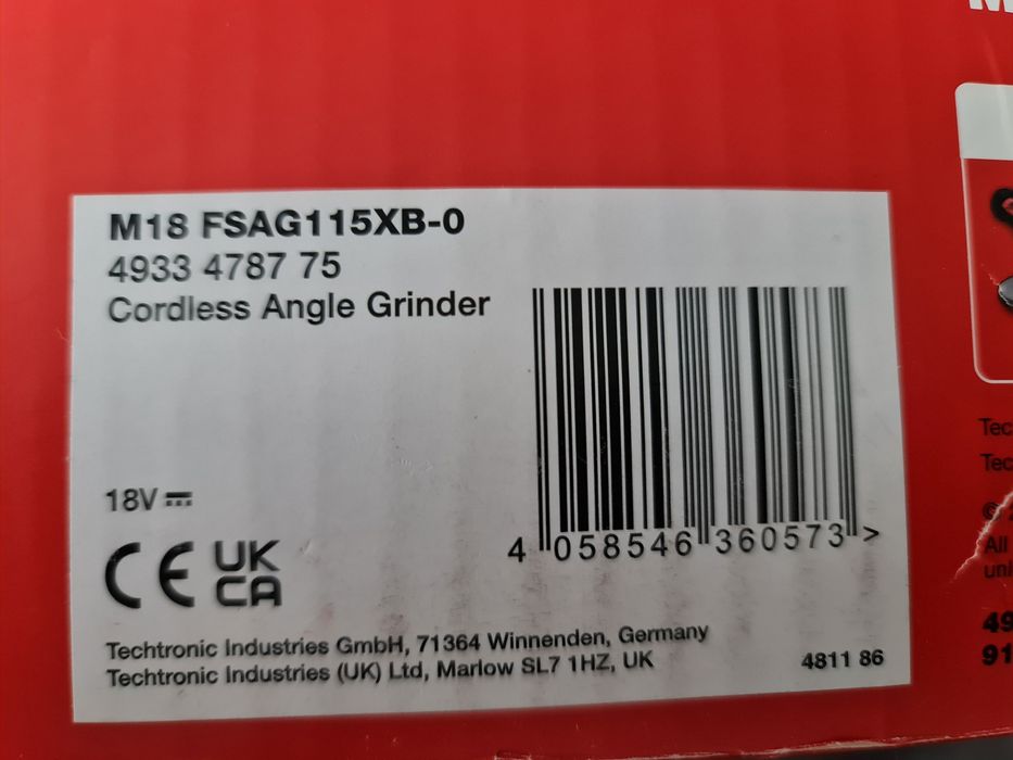 Milwaukee M18 FSAG115XB ъглошлайф