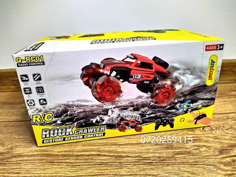 Masinuta Off Road cu Control bratara cu senzor si Telcomanda, Andowl