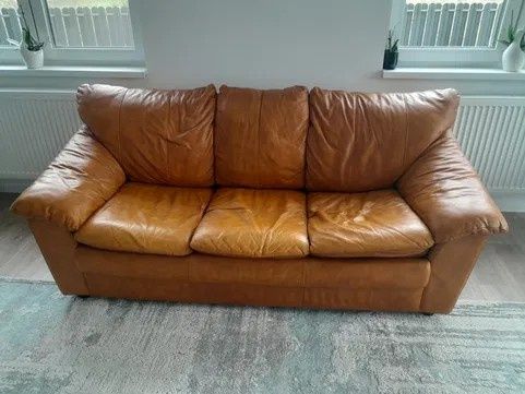 Canapea extensibilă din piele 100% naturală!