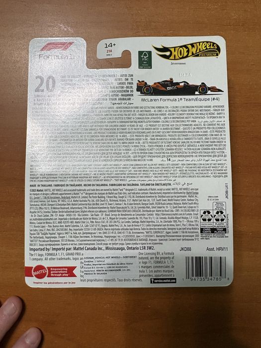Hot Wheels F1 2025 Mclaren Formula 1 Team