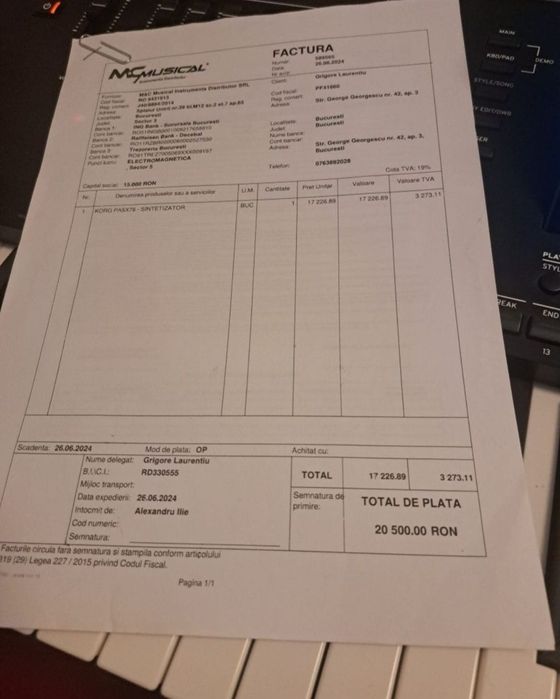 Korg pa 5 . 76 clape . Stare impecabila