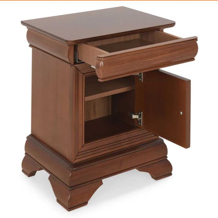LOUIS PHILIPPE Poliță lată 60 cm și Noptieră cu ușă și sertar, noi