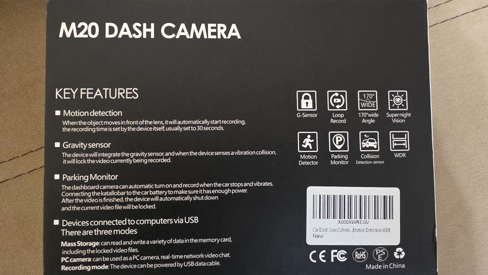 Видеорегистратор Caferria M20 Dash Camera