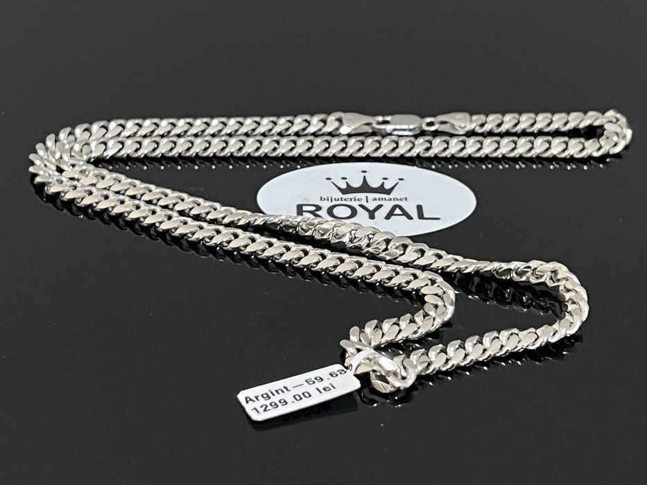Bijuteria Royal CB : Lant CUBAN zale pline argint 925