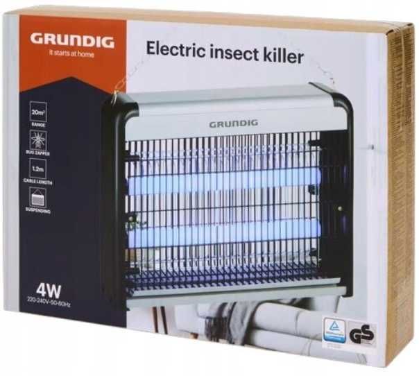 Лампа против насекоми Grundig, LED, 20м, лесна за почистване
