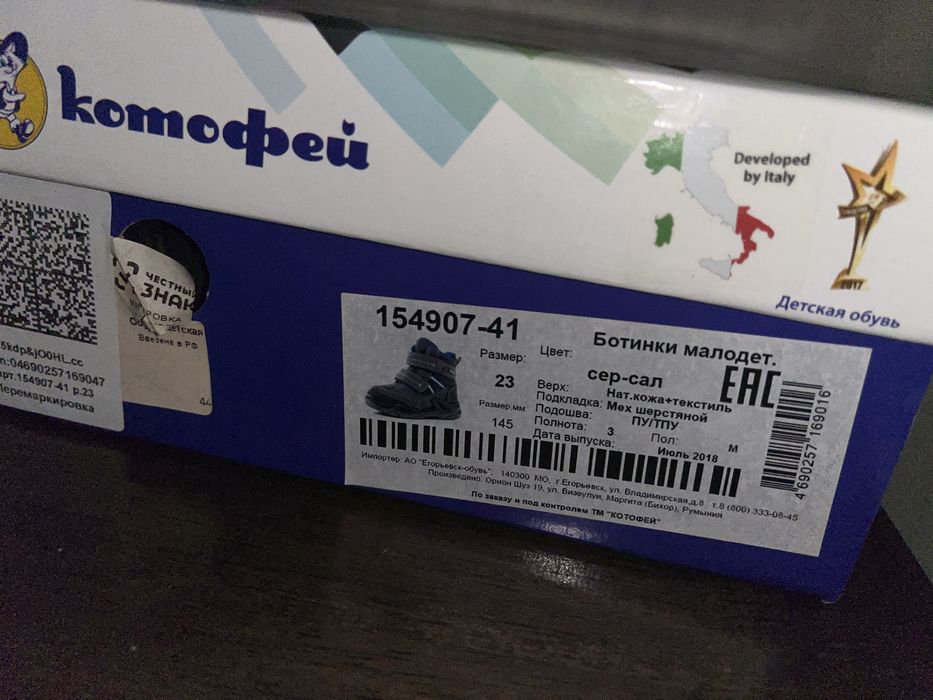 Ботинки на мальчика