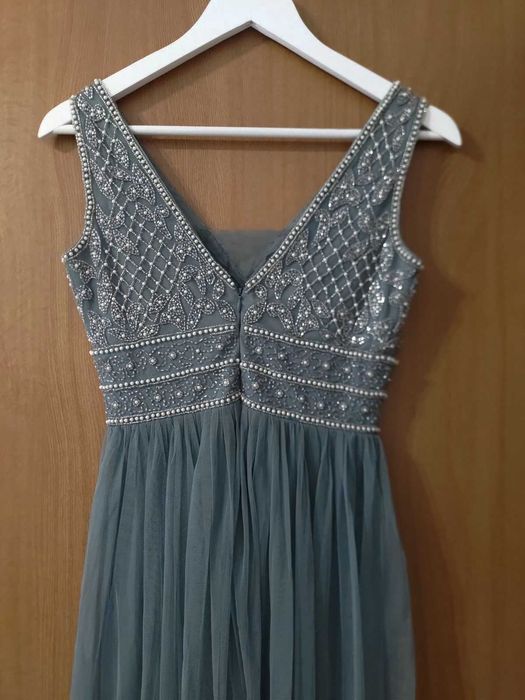 Рокля цвят мента размер XS