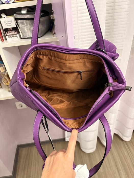 Дамска лилава чанта