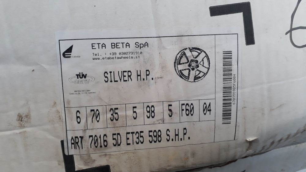 Нови джанти 5х98 Etabeta 16 цола 5х98