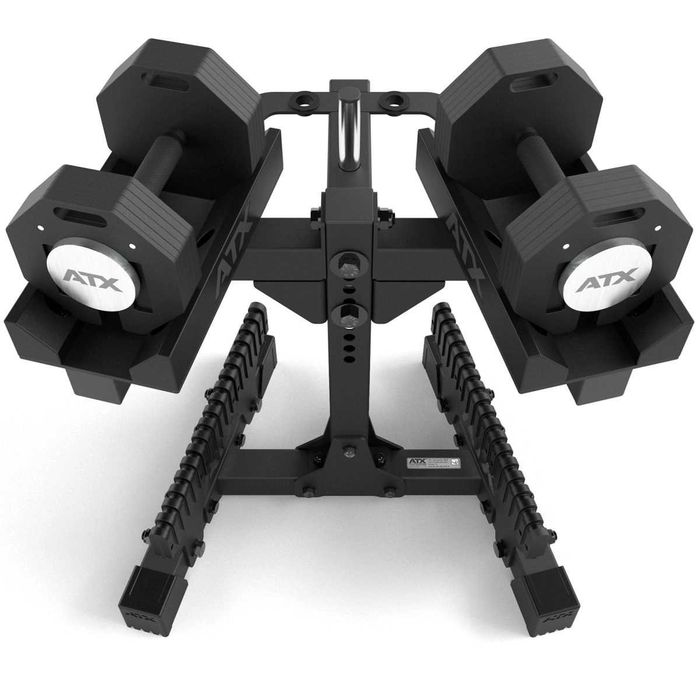 Регулируеми Дъмбели със Стойка ATX® Octa Dumbbells – 2 х 24 кг, Чифт Гири